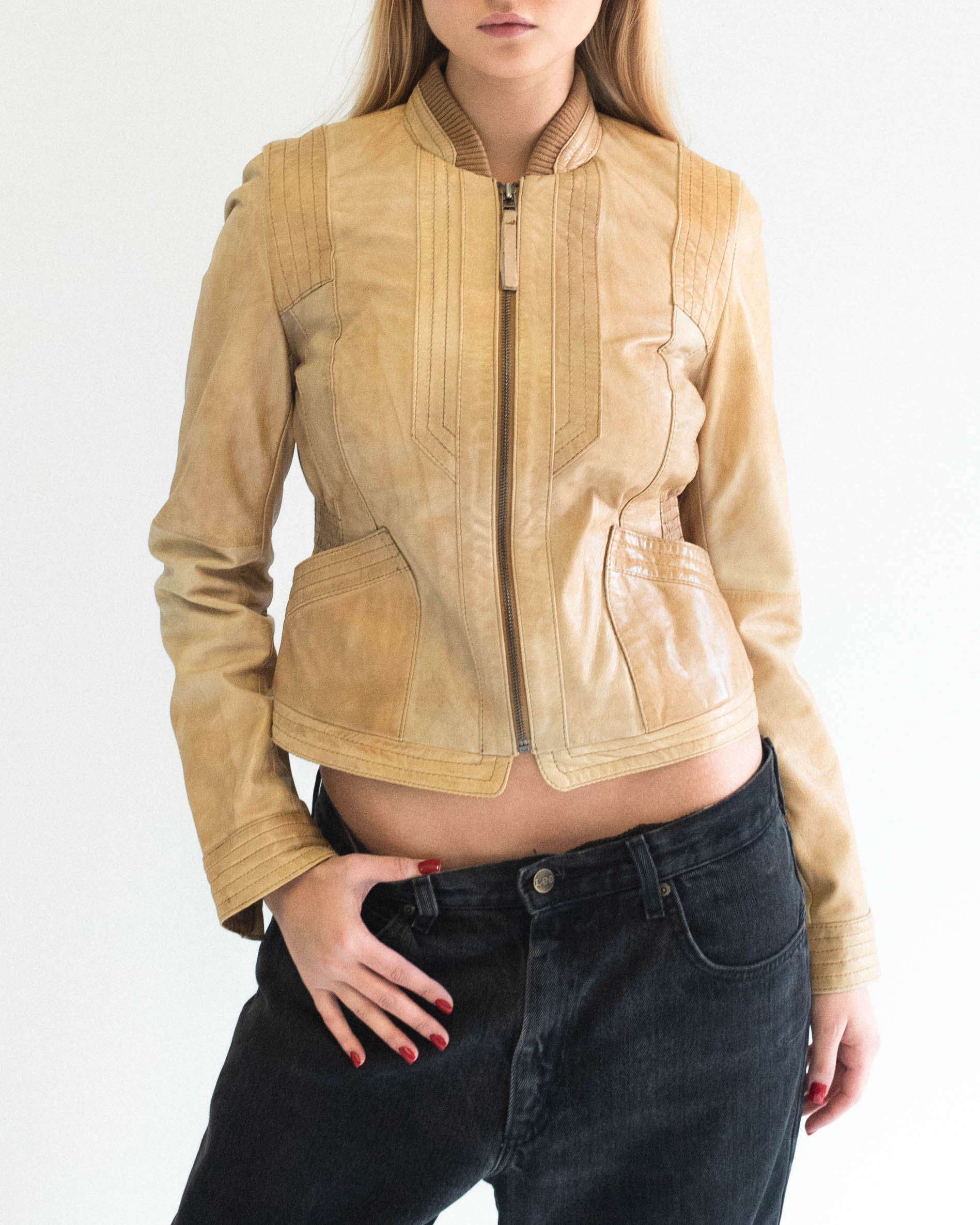 The Solène leather jacket